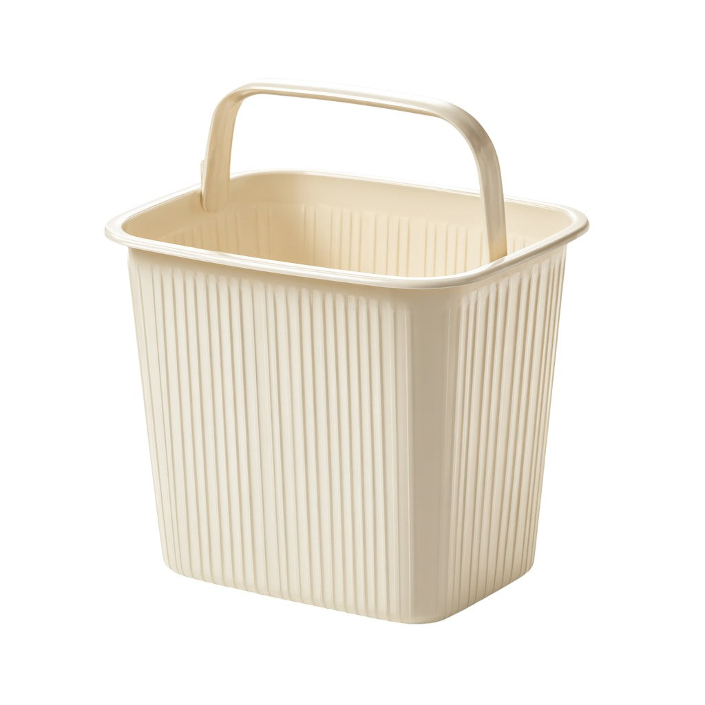 Slim Bathroom Wastebasket with Integrated Handle